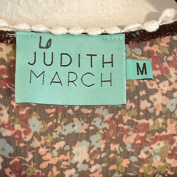 Judith March Anthropologie Women Cardigan Medium Lace Crochet Longline Floral - Picture 9 of 14